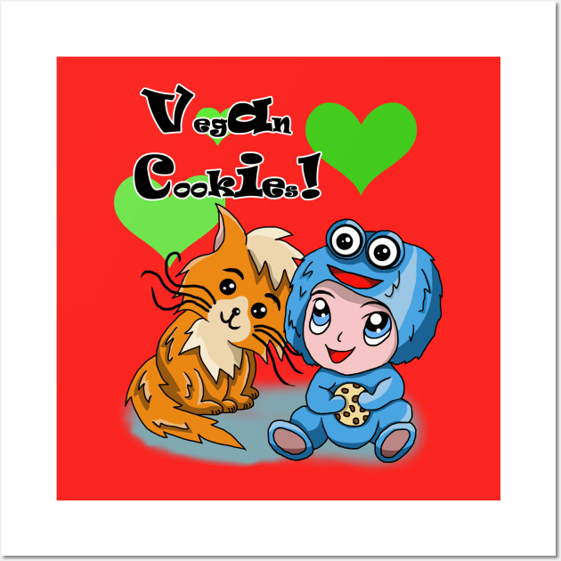 We Love Vegan Cookies! Wall Art by cuisinecat